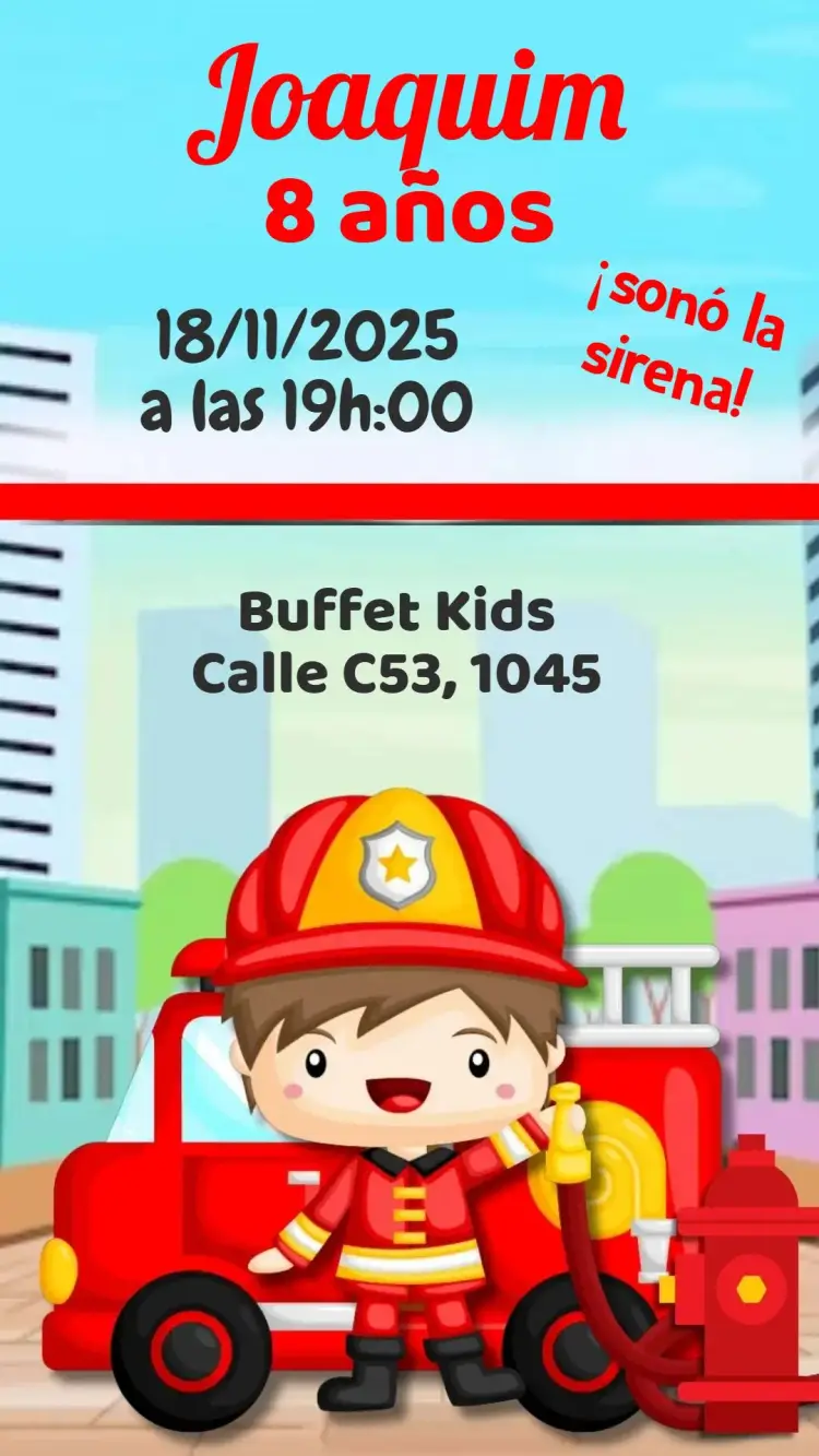 Invitación Bombero