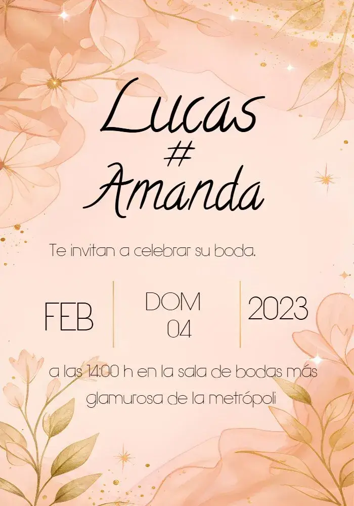Invitación Boda Floral