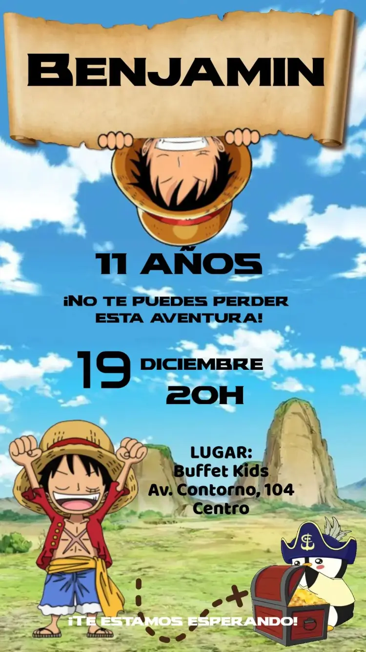Invitación One Piece