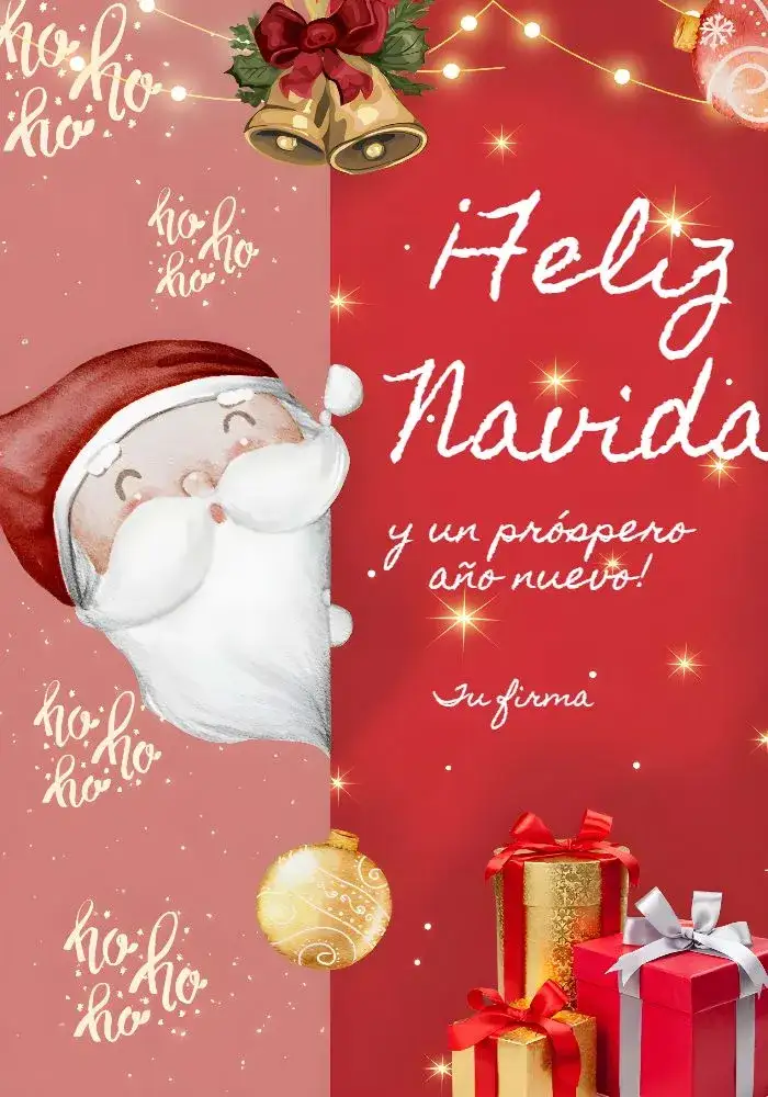 Invitación Tarjeta Feliz Navidad Noel – tema Fechas Conmemorativas clásico, colorido, festivo, tradicional, ilustración, alegre