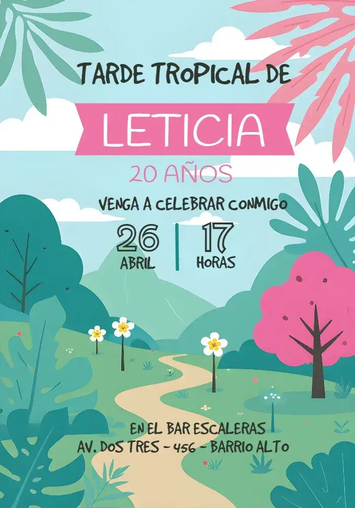 Invitación Tardes tropicales