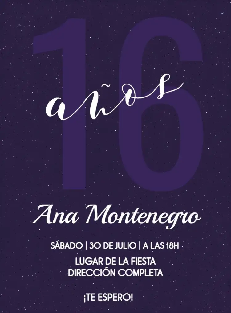 Invitación Minimalista Euforia