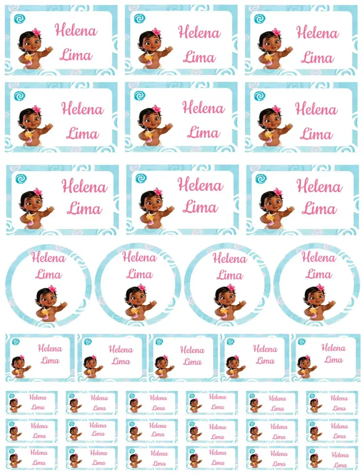 Invitación Moana Baby