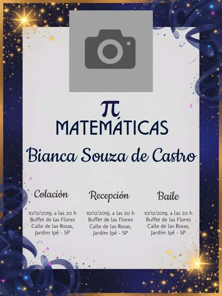 Graduación de Matemáticas Con Foto de Graduación