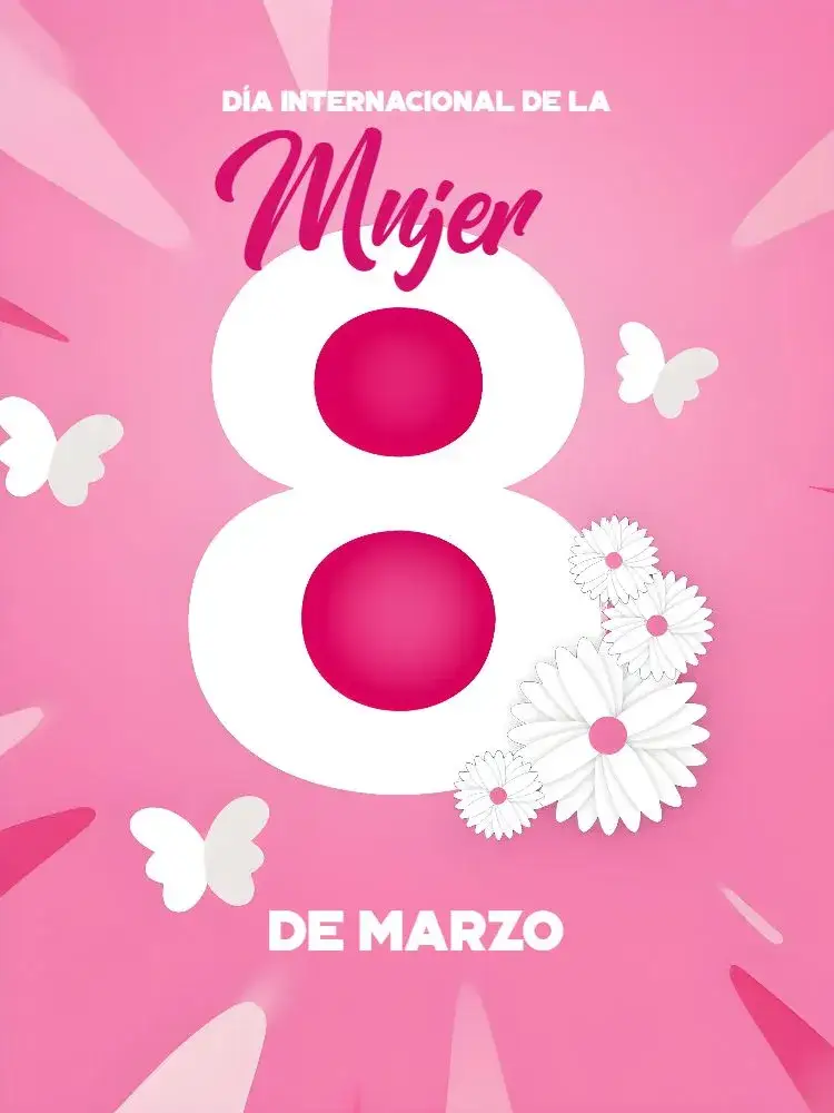 Invitación Publicación Día Internacional De La Mujer Flores – tema Más buscados floral, elegante, colorido, minimalista, romántico