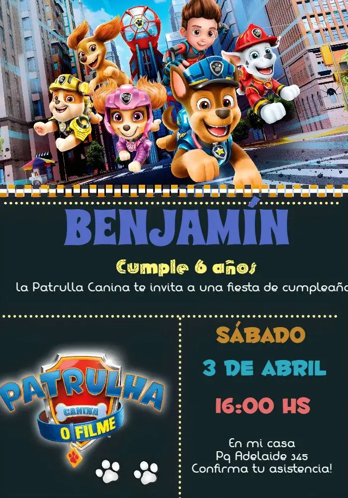 Invitación Patrulla Canina