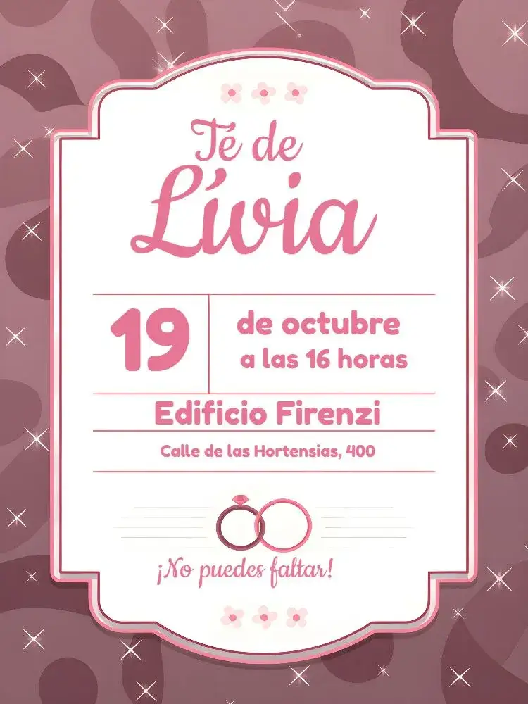 Invitación Despedida de Soltera en Casa – tema Despedida de Soltera delicado, romántico, floral, moderno, minimalista, vintage