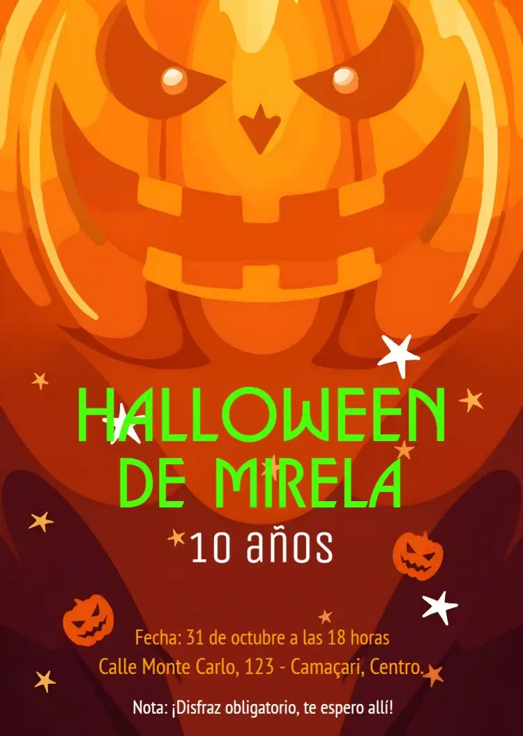 Invitación Día de Halloween