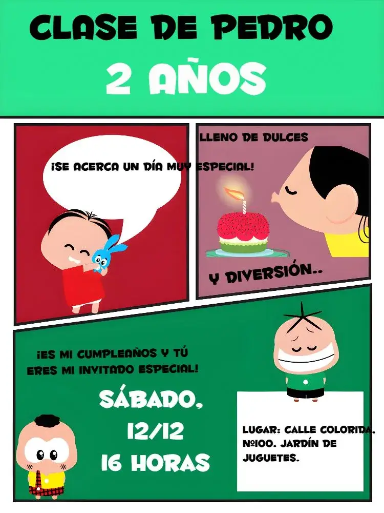 Invitación Turma Da Mónica Toy Rojo editable y personalizable