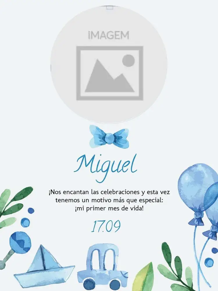 Invitación Carrito de Bebé – tema Baby Shower acuarela, colorido, divertido, infantil, moderno