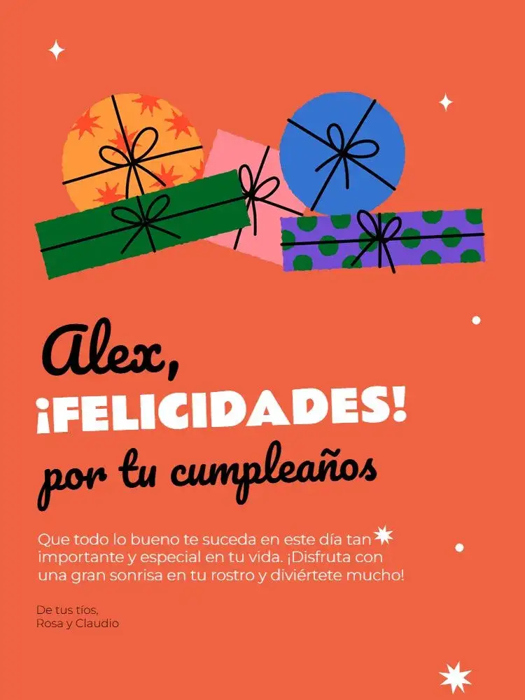 Invitación Tarjeta Con Mensaje De Felicitación/feliz Naranja Oscuro – tema Tarjeta moderno, vibrante, lúdico, colorido, sutil, elegante