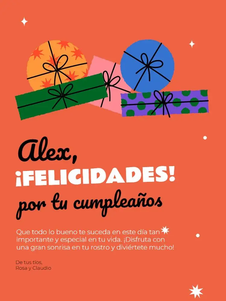 Invitación Tarjeta Con Mensaje De Felicitación/feliz Naranja Oscuro