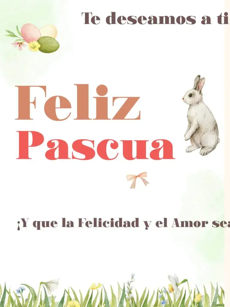 Invitación Tarjeta Feliz Pascua Para Editar e Imprimir Celebración