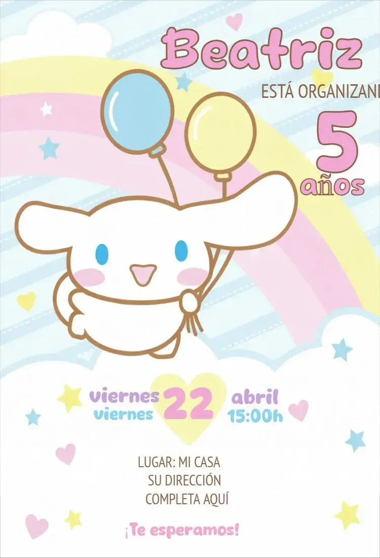 Invitación Cinnamoroll 2