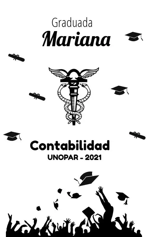 Invitación Arte Para Vaso Graduación Contabilidad Drink – tema Graduación moderno, elegante, minimalista, blanco y negro, profesional, sofisticado