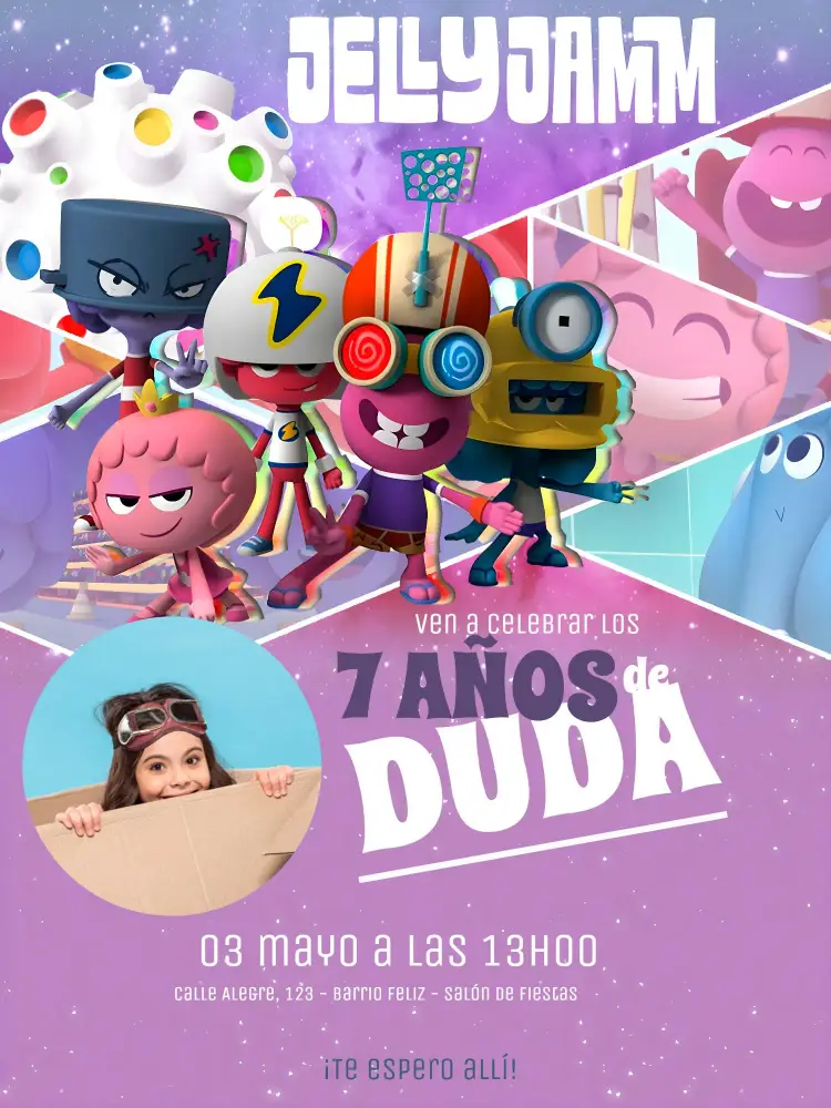 Invitación Jelly Jamm Con Foto