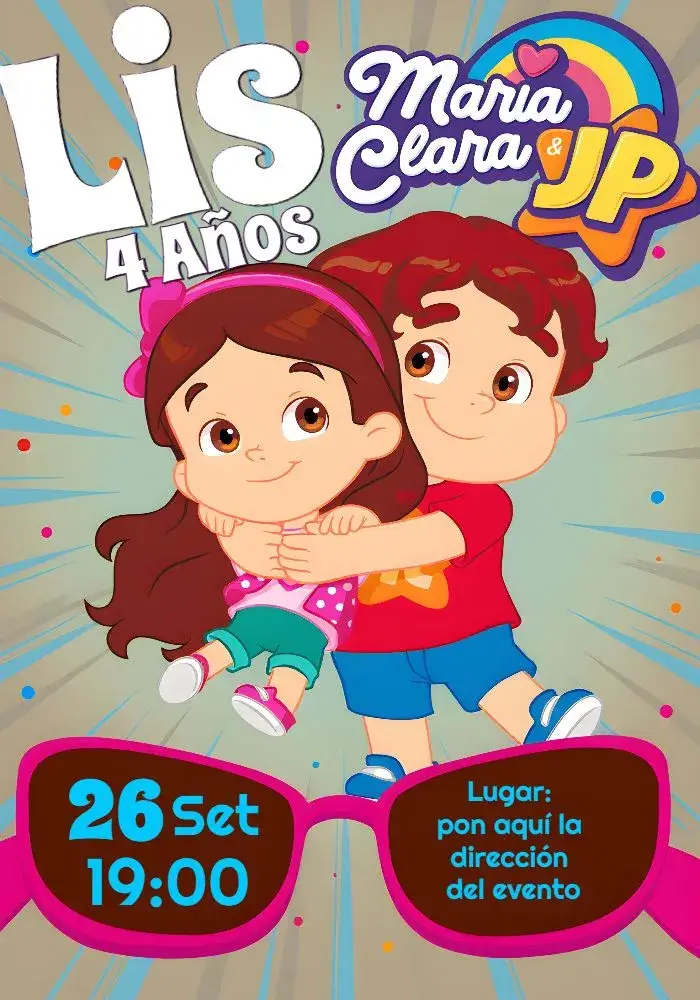 Invitación Maria Clara y Jp Infantil