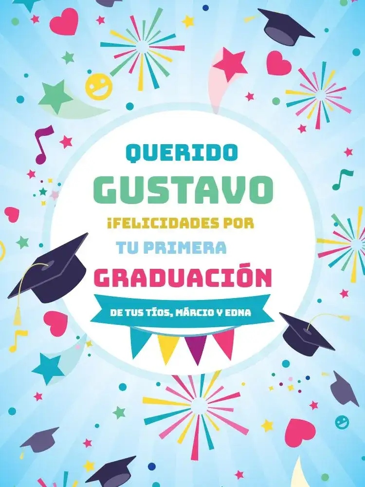 Tarjeta de Celebración Graduación Infantil