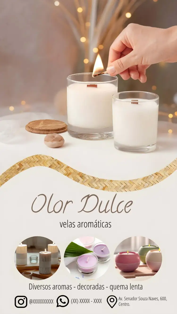 Invitación Tarjeta De Visita Velas Aromáticas Aromatizador – tema Más buscados minimalista, neutro, artesanal, moderno, elegante