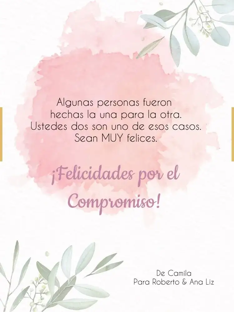 Invitación Tarjeta De Felicitación Por el Compromiso Acuarela Elegante – tema Tarjeta acuarela, elegante, delicado, romántico, suave, floral