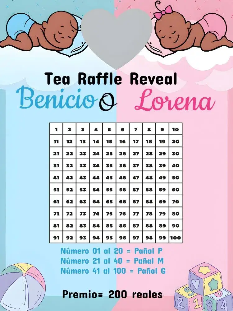 Invitación Té Rifa Revelación Bebés Niña – tema Revelación Bebé rosa, lúdico, elefantes, moderno, delicado, divertido
