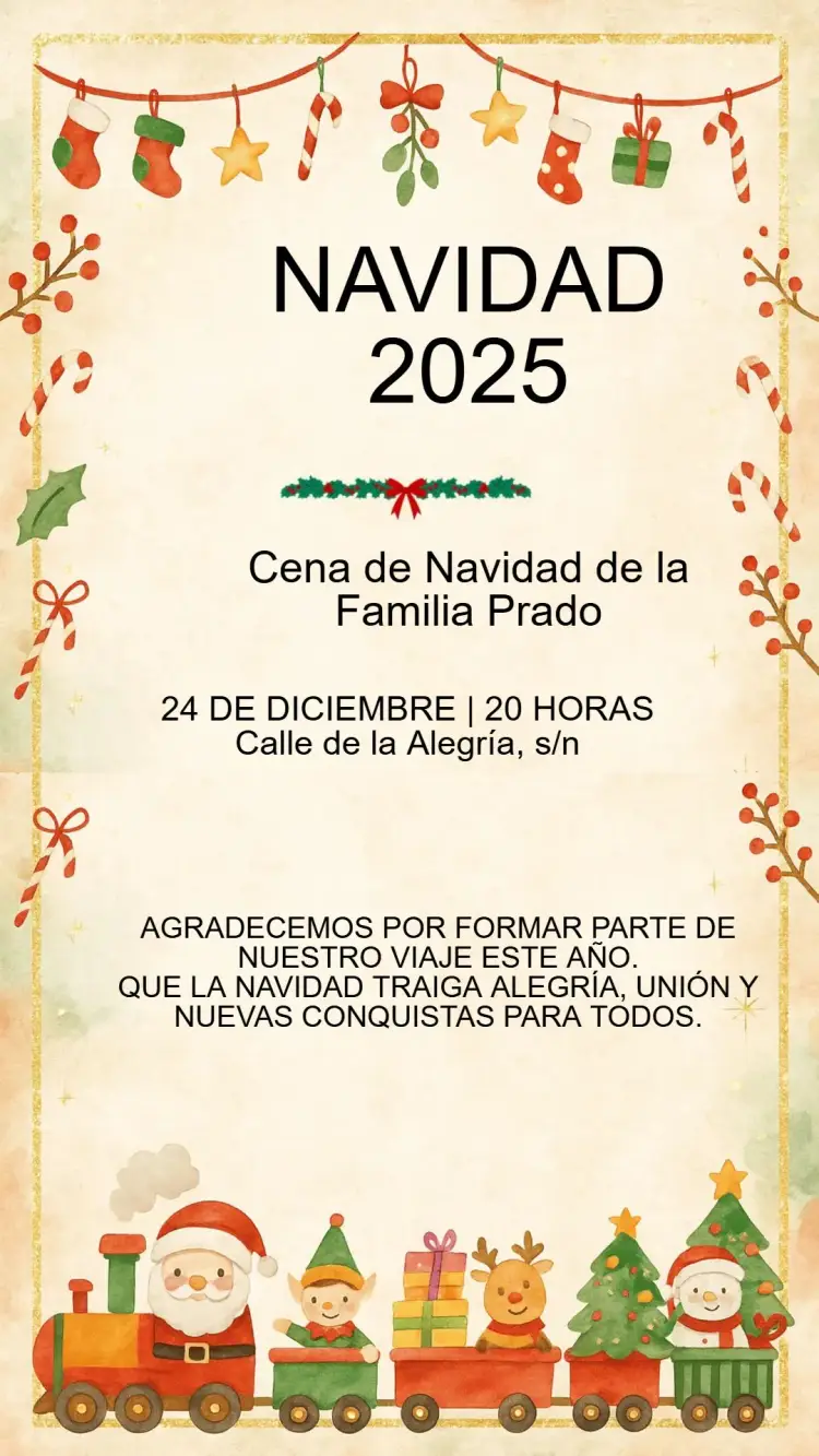 Invitación fiesta de Navidad