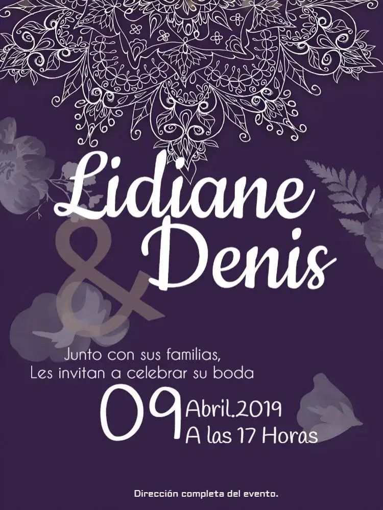 Invitación Boda Floral Mandala