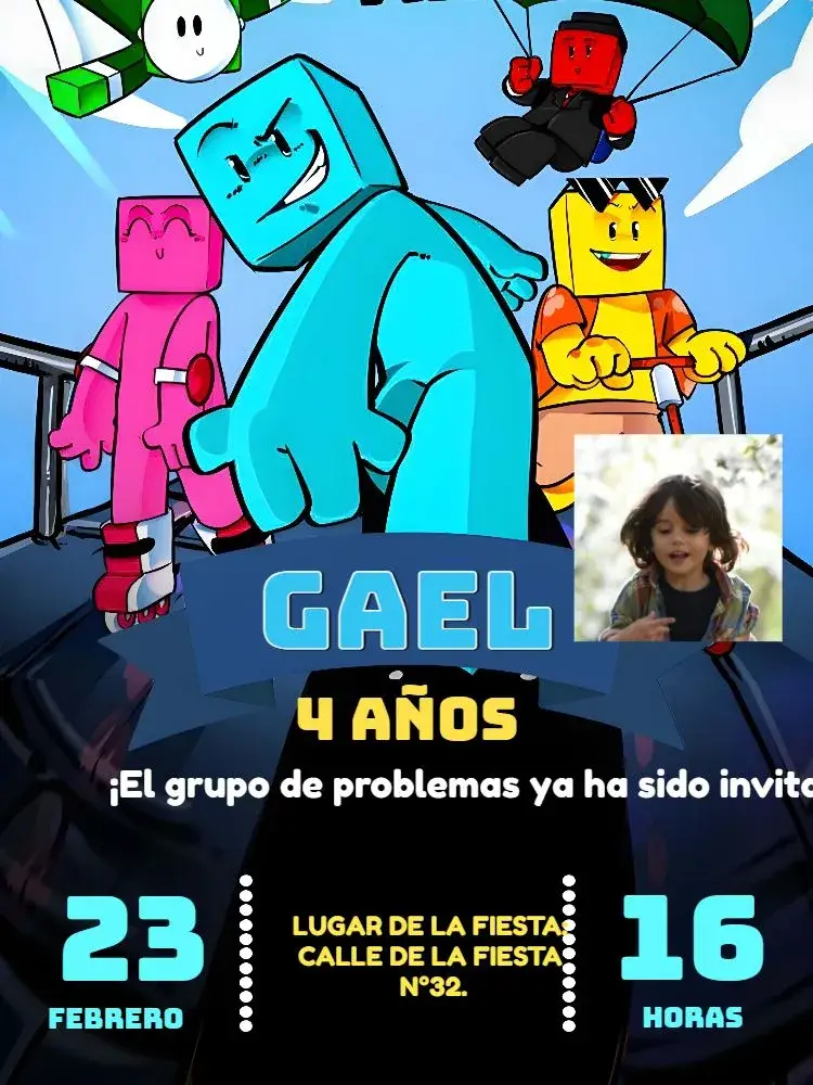 Invitación Grupo Do Problems Con Foto Amarillo