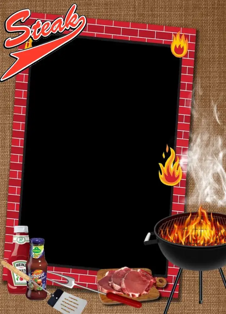 Invitación Marco Para Barbacoa Steak Parrilla – tema Más buscados rústico, cálido, minimalista, moderno, a la parrilla, fiesta al aire libre
