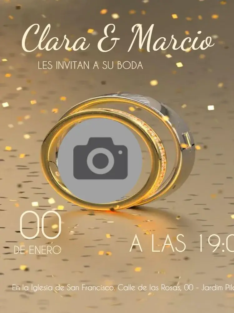 Invitación Boda Alianza Para Editar Digital