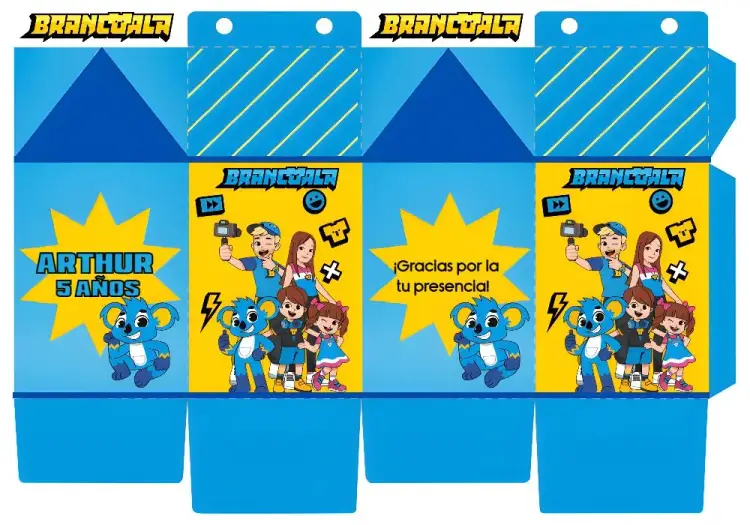 Invitación Caja Milk Brancoala Editable
