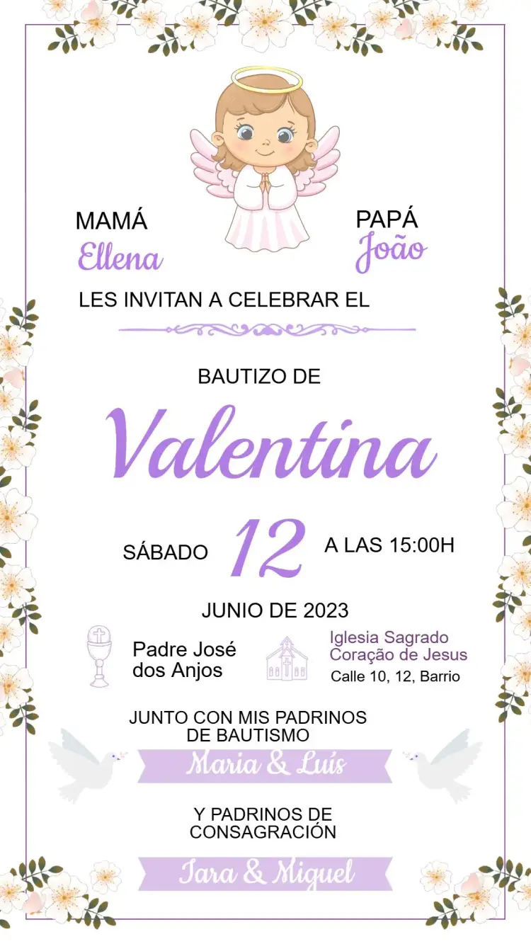 Invitación de Bautizo