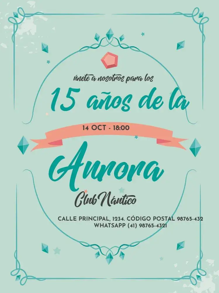 Invitación De 15 Anos Diamante Verde Encontro – tema 15 años verde claro, delicado, diamantes, moderno, elegante