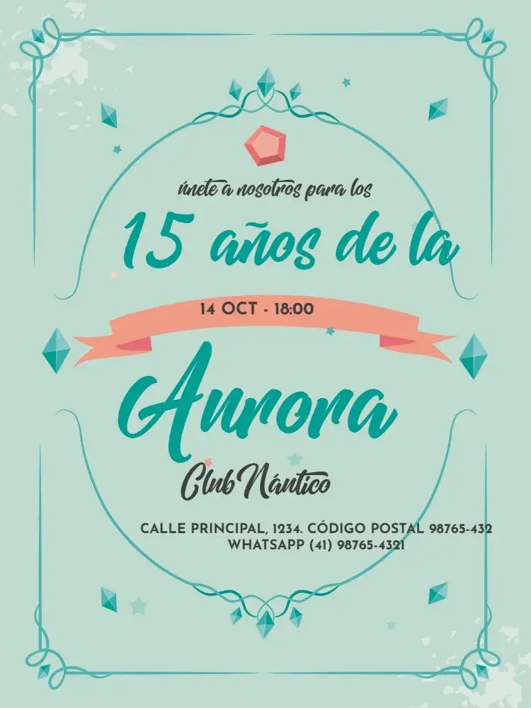 Invitación De 15 Anos Diamante Verde Encontro