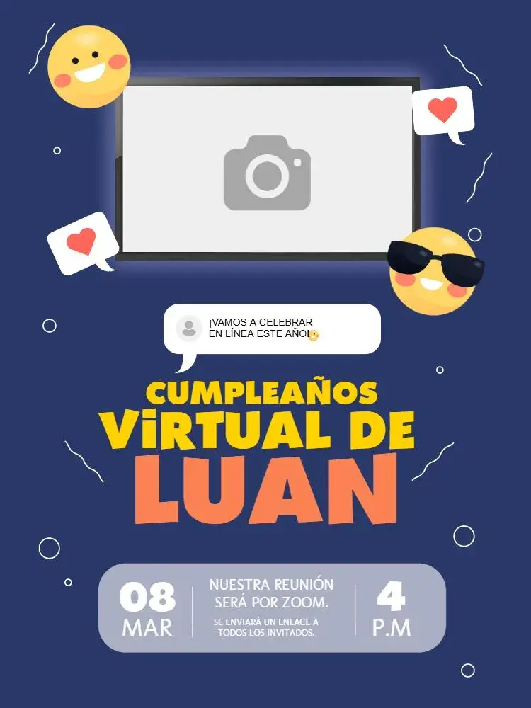 Invitación Celebración Virtual de Fiesta