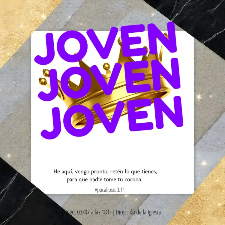 Invitación Culto Joven Jóvenes – tema Más buscados moderno, joven, minimalista, con colores vibrantes, elegante, urbano