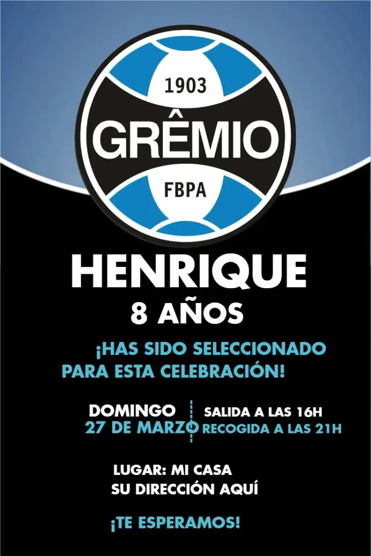 Invitación Grêmio 1