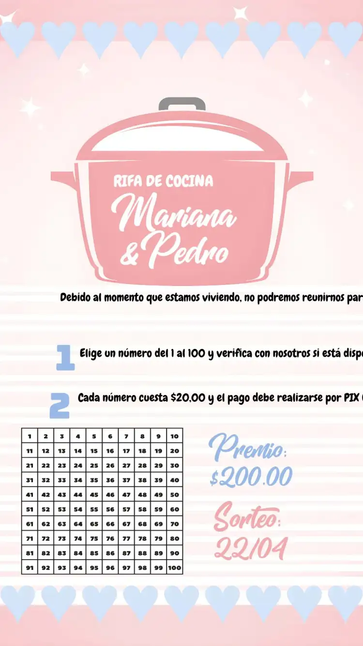 Té de Rifa de Cocina de Boda