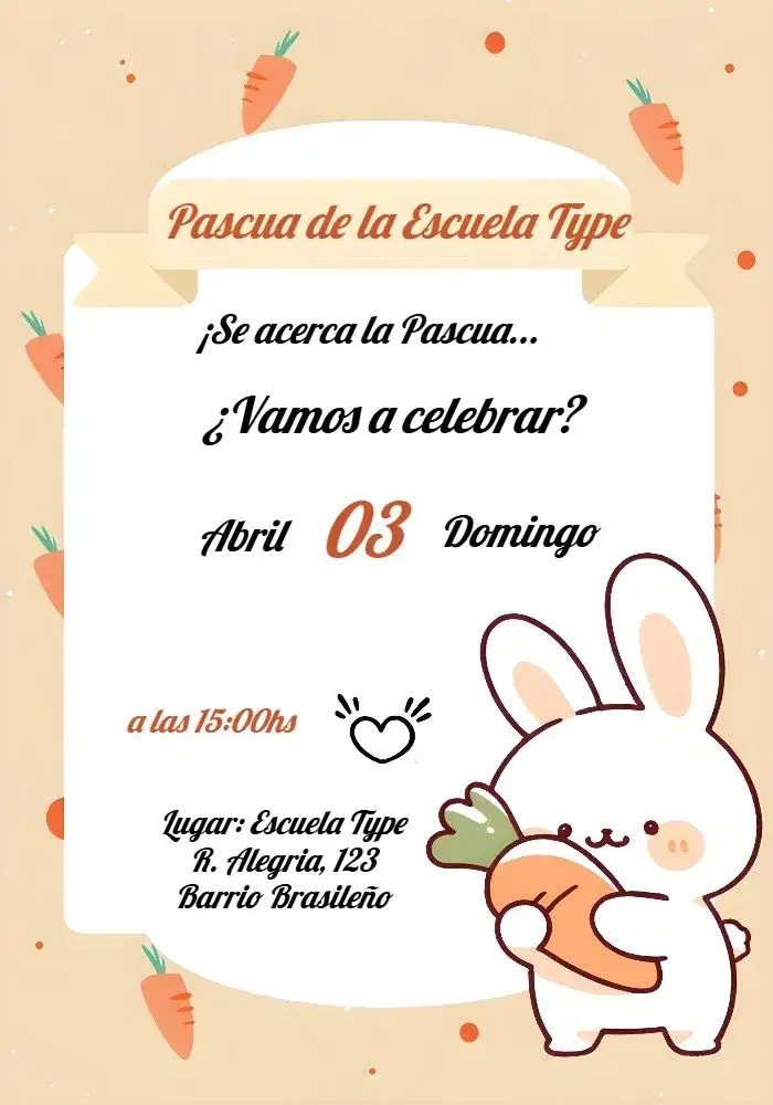 Invitación Pascua Huevos – tema Fechas Conmemorativas colorido, divertido, lúdico, temático, fresco, alegre