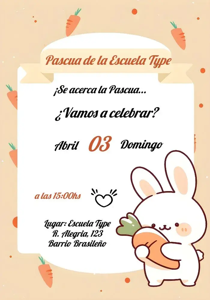 Invitación Pascua Huevos
