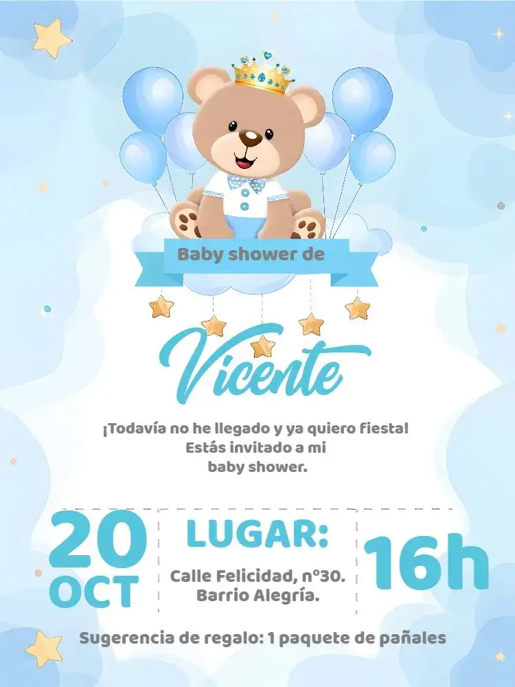 Baby Shower Príncipe Oso