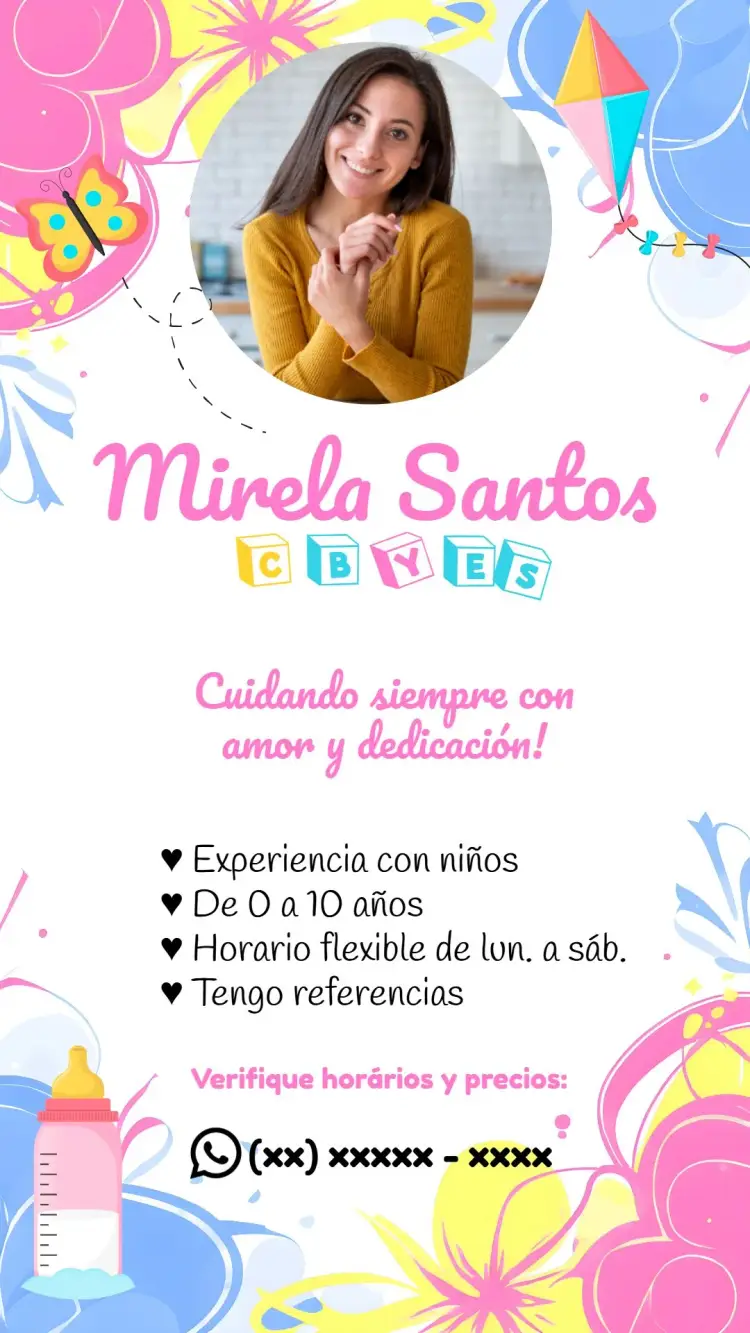 Invitación Tarjeta De Visita Digital Babá Cartao