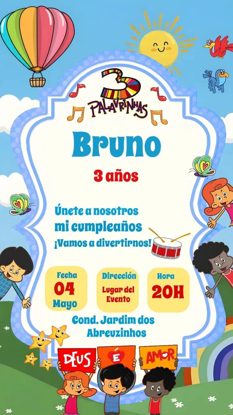 Invitación 3 Palabritas Digital