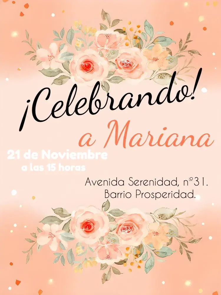Invitación Floral Sessentei