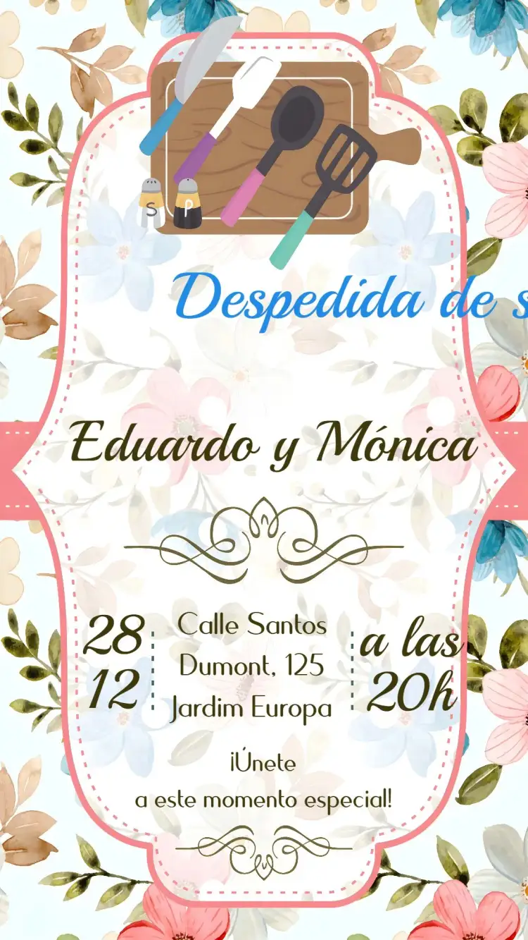 Invitación Despedida de soltera – tema Despedida de Soltera floral, minimalista, vintage, colorido, moderno, rústico