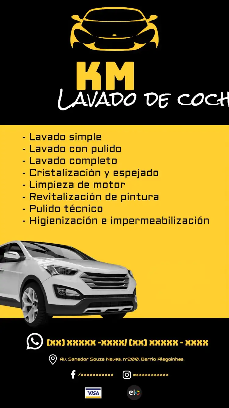 Tarjeta De Visita Lava Jato Coche