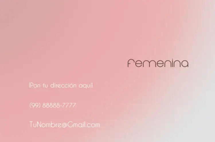 Invitación Tarjeta De Visita Reverso Femenina Decoración