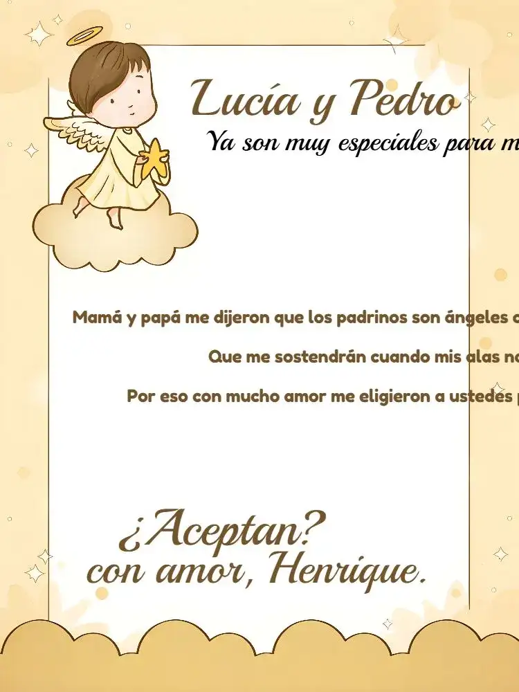Bautizo Padrinos Angelito Bautismo
