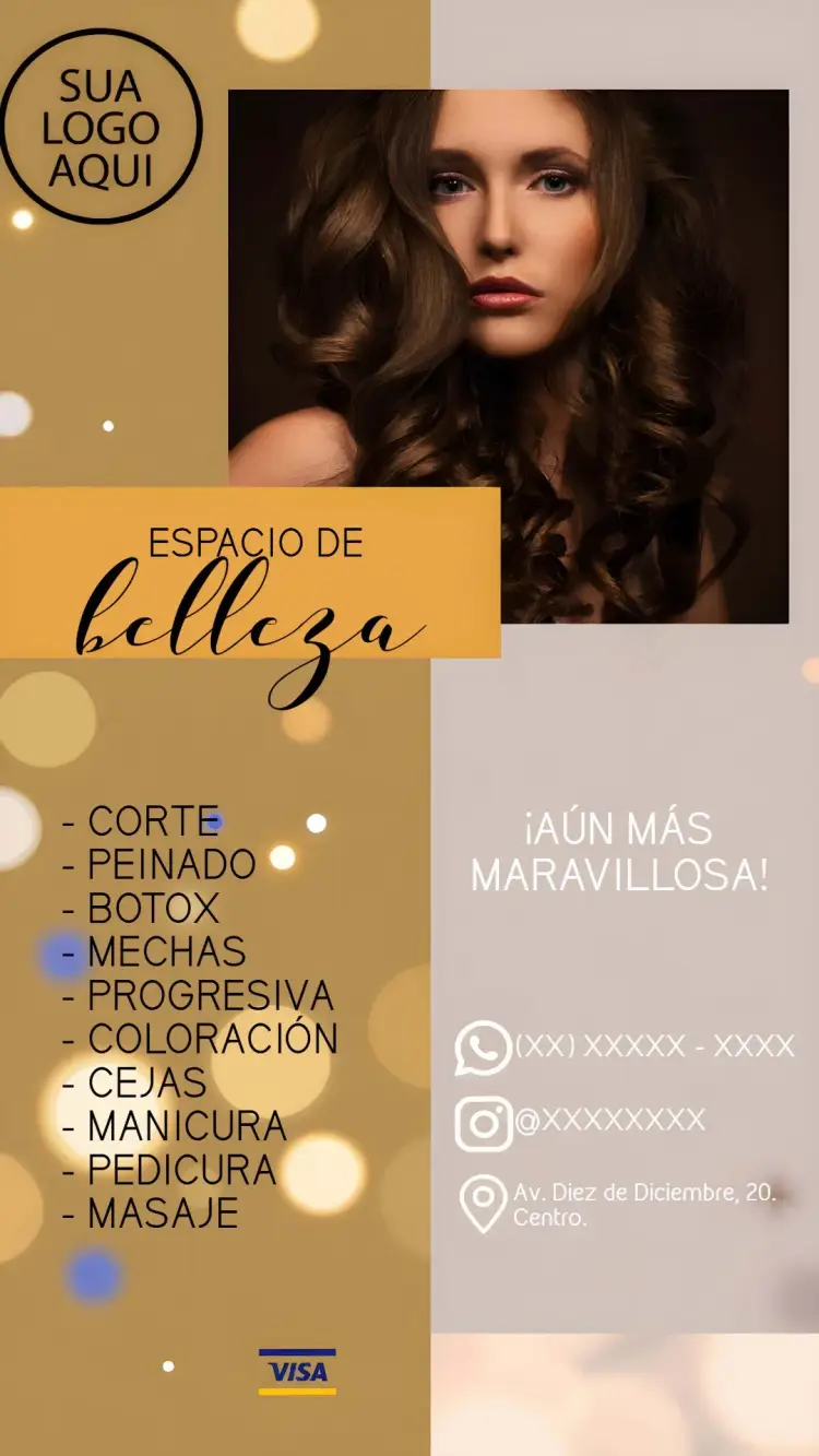 Invitación Tarjeta De Visita Espacio Belleza Post