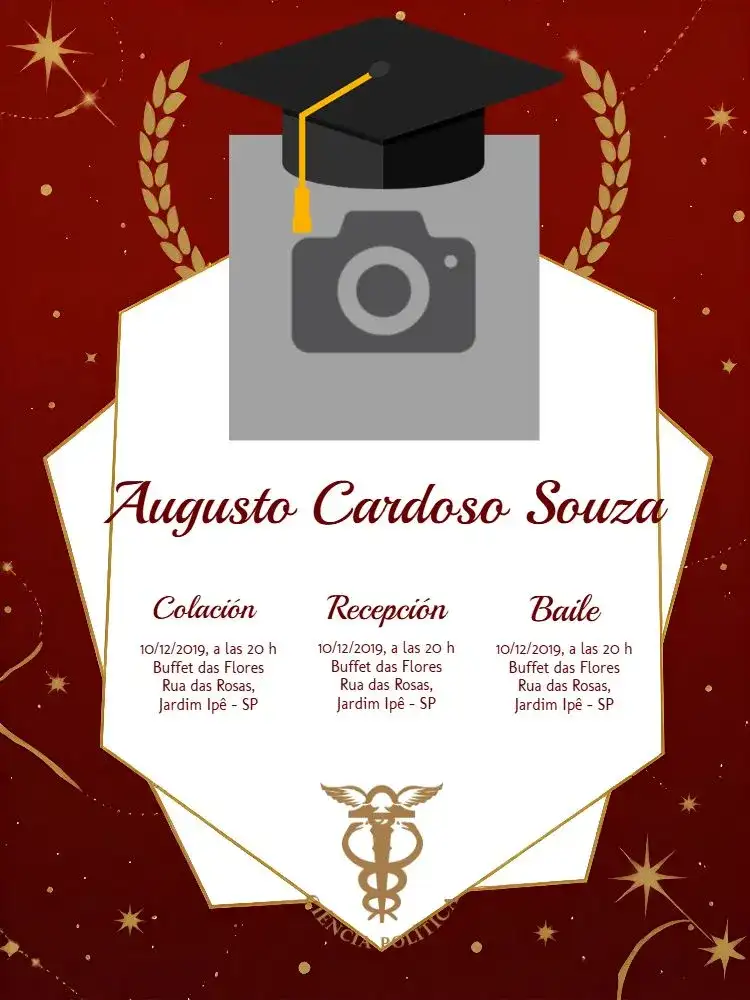 Graduación en Ciencias Políticas Con Foto de Graduación